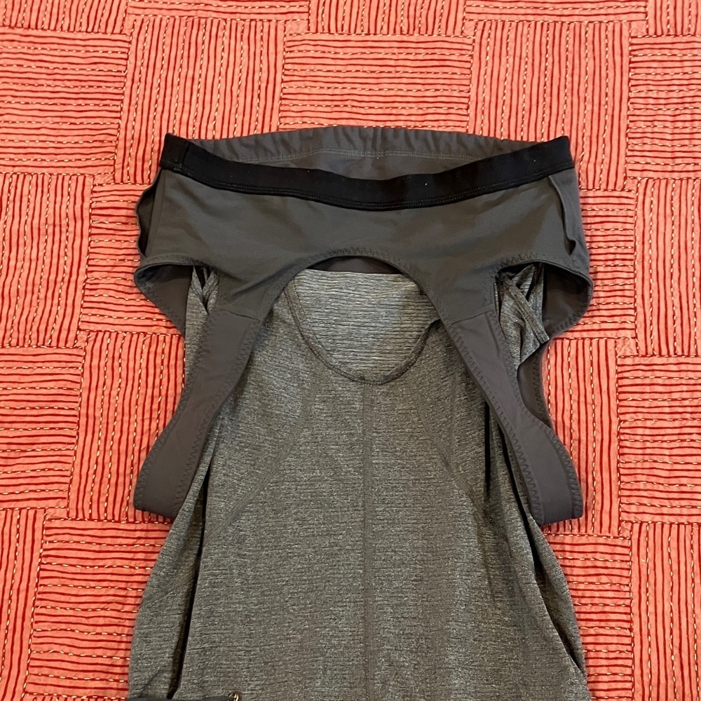lululemon athletica Charcoal Tank / run / fitness Top with built it bra - Picture 10 of 16